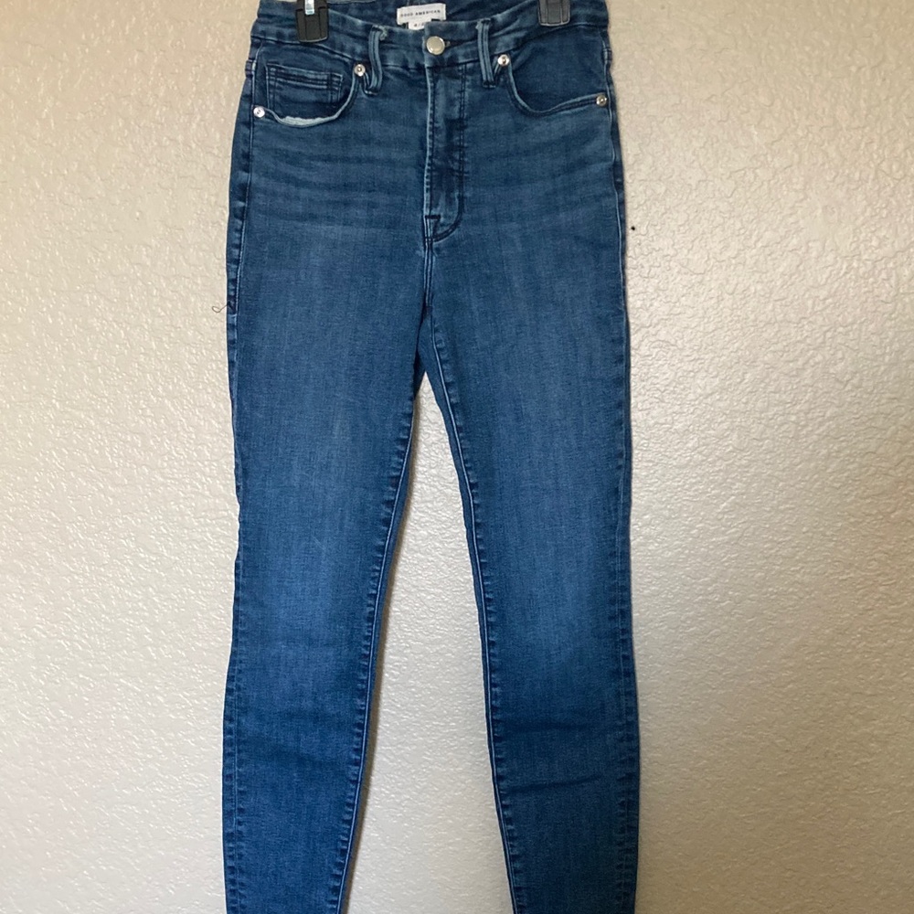 Good American Dark Blue High Rise Jeans Size 4